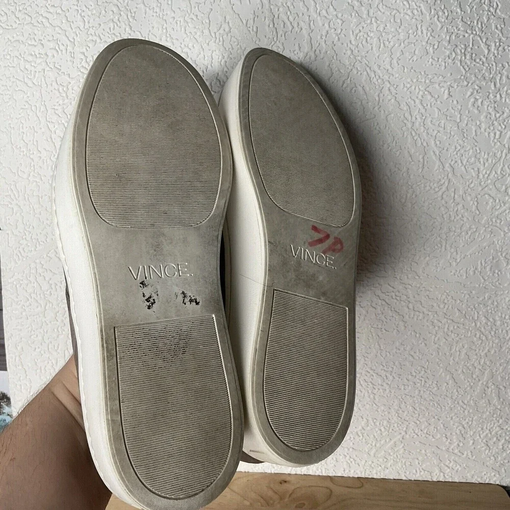 Vince‎ Gray Zip Front Slip On Platform Sneaker Women 8.5M China Nubuck/Leather